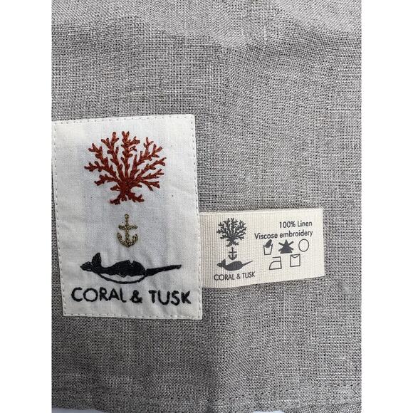 New CAROL AND TUSK MUSHROOM FOREST TABLE RUNNER 76” x 18” 100% Linen - Picture 4 of 4